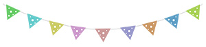 フリー素材 イラスト 三角旗 ガーランド イベント 無料 商用可 PNG