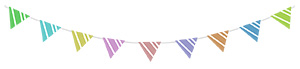 フリー素材 イラスト 三角旗 ガーランド イベント 無料 商用可 PNG