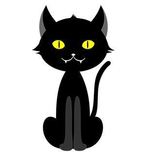 フリー素材 イラスト 秋 ハロウィン 黒猫 飴 無料 商用可 PNG
