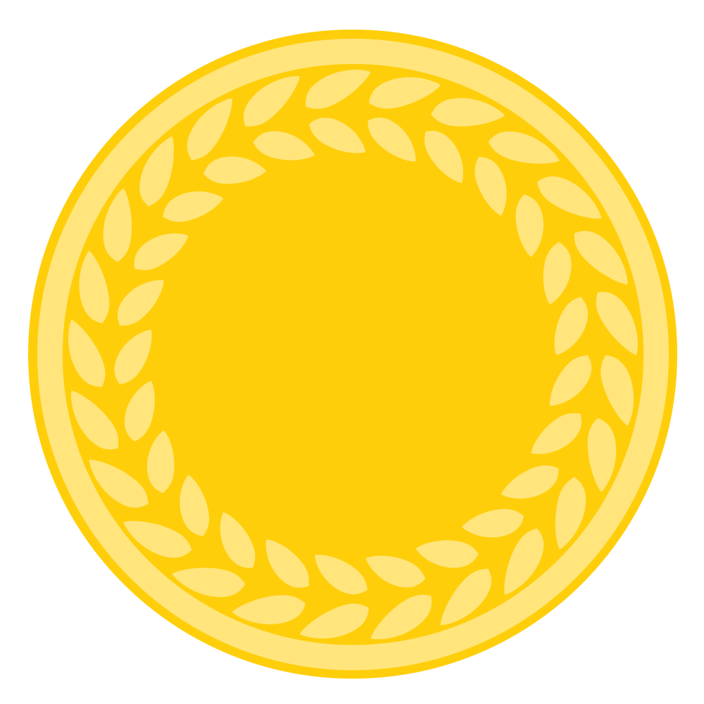 フリー素材 イラスト 金メダル メダル 運動会 体育祭 オリンピック 無料 商用可 PNG