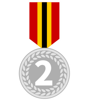 フリー素材 イラスト 銀メダル メダル 運動会 体育祭 オリンピック 無料 商用可 PNG