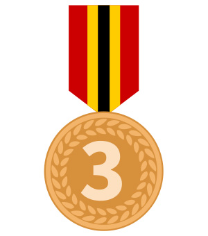 フリー素材 イラスト 銅メダル メダル 運動会 体育祭 オリンピック 無料 商用可 PNG