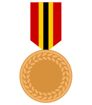 フリー素材 イラスト 銅メダル メダル 運動会 体育祭 オリンピック 無料 商用可 PNG