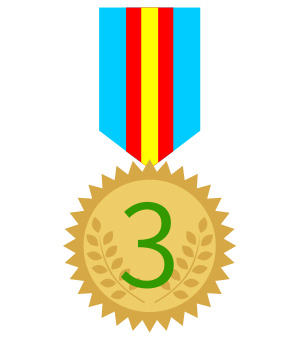 フリー素材 イラスト 銅メダル メダル 運動会 体育祭 オリンピック 無料 商用可 PNG