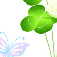 クローバー clover 蝶 春 無料 イラスト フリー素材 商用可 png