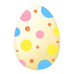 フリー素材 イラスト 卵 イースターエッグ easter 復活祭 春 無料 商用可 PNG