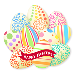 フリー素材 イラスト 卵 イースターエッグ easter 復活祭 春 無料 商用可 PNG