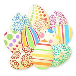 フリー素材 イラスト 卵 イースターエッグ easter 復活祭 春 無料 商用可 PNG