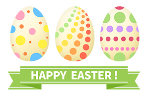 フリー素材 イラスト 卵 イースターエッグ easter 復活祭 春 無料 商用可 PNG