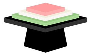 フリー素材 イラスト 菱餅 おひなさま お雛様 春 無料 商用可 PNG