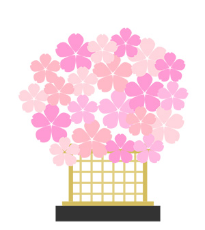 フリー素材 イラスト 桜 おひなさま お雛様 春 無料 商用可 PNG