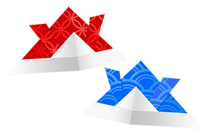 フリー素材 イラスト 兜 折り紙 端午の節句 春 無料 商用可 PNG