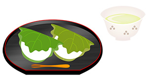 フリー素材 イラスト 柏餅 端午の節句 春 無料 商用可 PNG