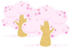 フリー素材 イラスト 春 桜 桜の木 無料 商用可 PNG