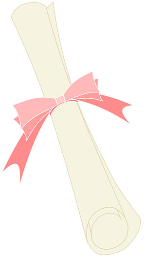 フリー素材 イラスト 卒業証書 春 桜 無料 商用可 PNG