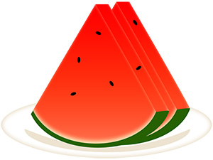 フリー素材 イラスト スイカ すいか 夏 goldfish 無料 商用可 PNG