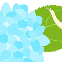 あじさい かたつむり 無料 イラスト フリー素材 商用可 png