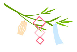 フリー素材 イラスト 梅雨 七夕 笹 竹 無料 商用可 PNG