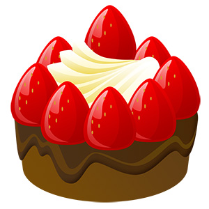 フリー素材 イラスト 冬 クリスマス ケーキ イチゴケーキ チョコケーキ X'mas 無料 商用可 PNG