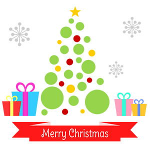 フリー素材 イラスト 冬 クリスマス ツリー X'mas 無料 商用可 PNG