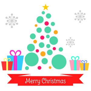 フリー素材 イラスト 冬 クリスマス ツリー X'mas 無料 商用可 PNG