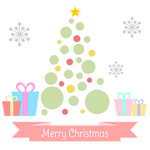 フリー素材 イラスト 冬 クリスマス ツリー X'mas 無料 商用可 PNG