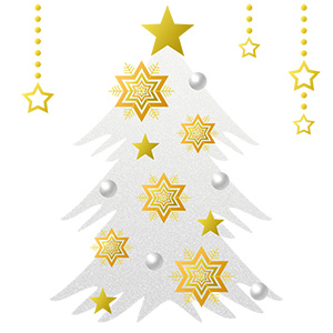 フリー素材 イラスト 冬 クリスマス ツリー X'mas 無料 商用可 PNG