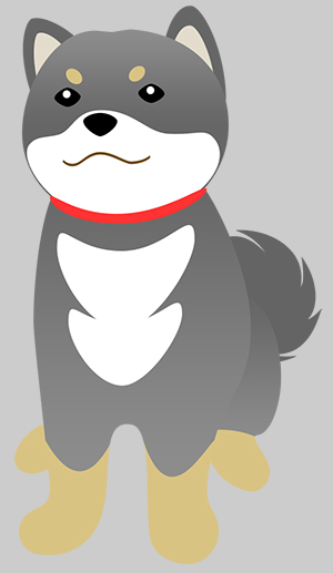 犬 柴犬 豆柴 黒柴 フリー素材 イラスト 冬 正月 干支 戌年 無料 商用可 PNG