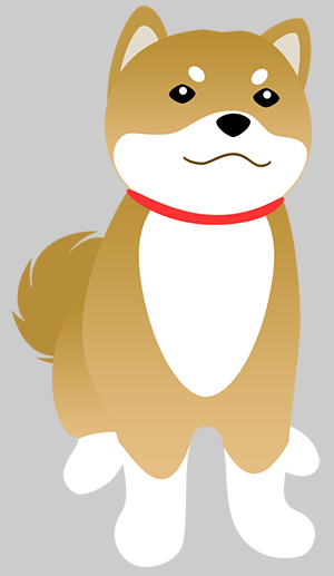 犬 柴犬 豆柴 黒柴 フリー素材 イラスト 冬 正月 干支 戌年 無料 商用可 PNG