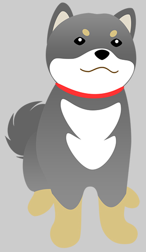 犬 柴犬 豆柴 黒柴 フリー素材 イラスト 冬 正月 干支 戌年 無料 商用可 PNG