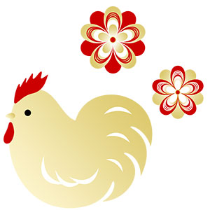 フリー素材 イラスト 冬 正月 干支 酉年 無料 商用可 PNG