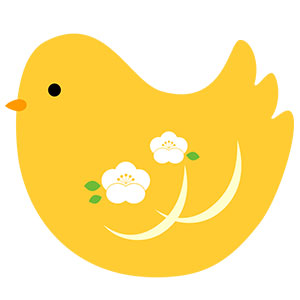 フリー素材 イラスト 冬 正月 干支 酉年 無料 商用可 PNG