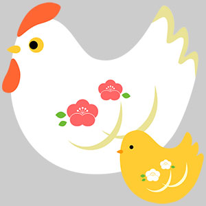 フリー素材 イラスト 冬 正月 干支 酉年 無料 商用可 PNG