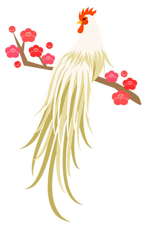 フリー素材 イラスト 冬 正月 干支 酉年 無料 商用可 PNG