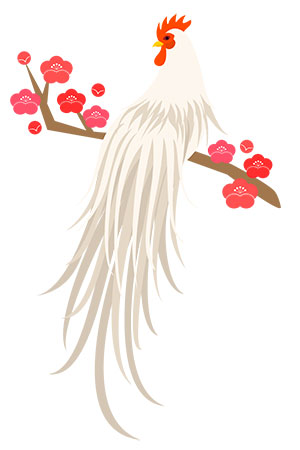 フリー素材 イラスト 冬 正月 干支 酉年 無料 商用可 PNG