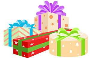 フリー素材 イラスト 冬 クリスマス プレゼント X'mas 無料 商用可 PNG