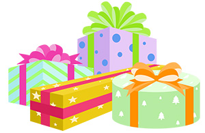 フリー素材 イラスト 冬 クリスマス プレゼント X'mas 無料 商用可 PNG