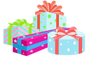 フリー素材 イラスト 冬 クリスマス プレゼント X'mas 無料 商用可 PNG