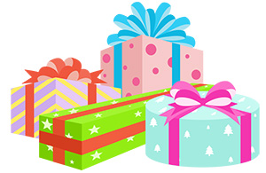 フリー素材 イラスト 冬 クリスマス プレゼント X'mas 無料 商用可 PNG