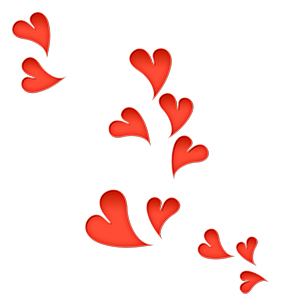 フリー素材 イラスト 冬 バレンタイン ハート Valentine's day 無料 商用可 PNG