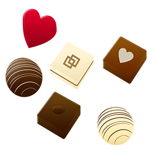 フリー素材 イラスト 冬 バレンタイン チョコ Valentine's day 無料 商用可 PNG