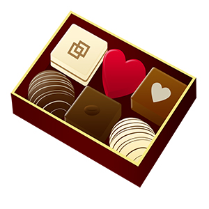 フリー素材 イラスト 冬 バレンタイン チョコ Valentine's day 無料 商用可 PNG