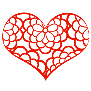 フリー素材 イラスト 冬 バレンタイン ハート モチーフ Valentine's day 無料 商用可 PNG