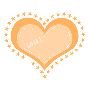 フリー素材 イラスト 冬 バレンタイン ハート レトロ Valentine's day 無料 商用可 PNG