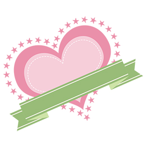 フリー素材 イラスト 冬 バレンタイン ハート レトロ Valentine's day 無料 商用可 PNG