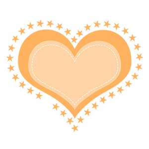 フリー素材 イラスト 冬 バレンタイン ハート レトロ Valentine's day 無料 商用可 PNG