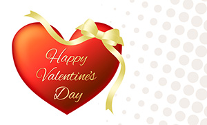 フリー素材 イラスト 冬 バレンタイン ハート リボン カード 名刺 名刺サイズ テンプレート 印刷 Valentine's day 無料 商用可 PNG