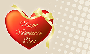 フリー素材 イラスト 冬 バレンタイン ハート リボン カード 名刺 名刺サイズ テンプレート 印刷 Valentine's day 無料 商用可 PNG