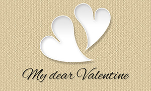 フリー素材 イラスト 冬 バレンタイン ハート カード 名刺 名刺サイズ テンプレート 印刷 Valentine's day 無料 商用可 PNG