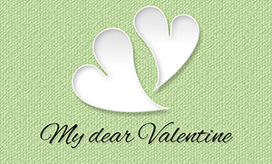 フリー素材 イラスト 冬 バレンタイン ハート カード 名刺 名刺サイズ テンプレート 印刷 Valentine's day 無料 商用可 PNG